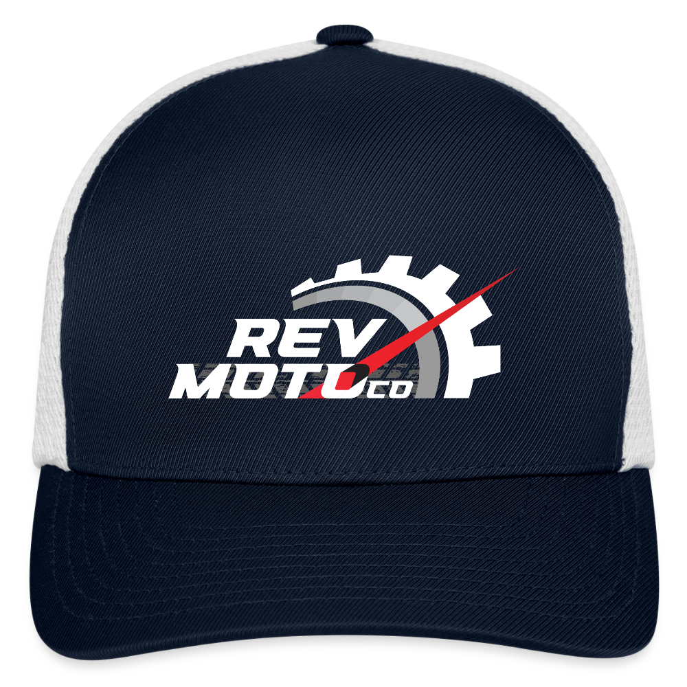 Flexfit Fitted Baseball Cap - navy/white