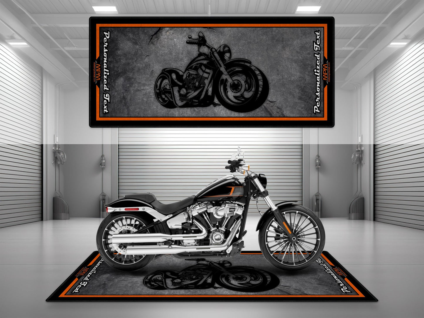 Motorcycle Mat Design for Chopper Motorcycle  - MM7208