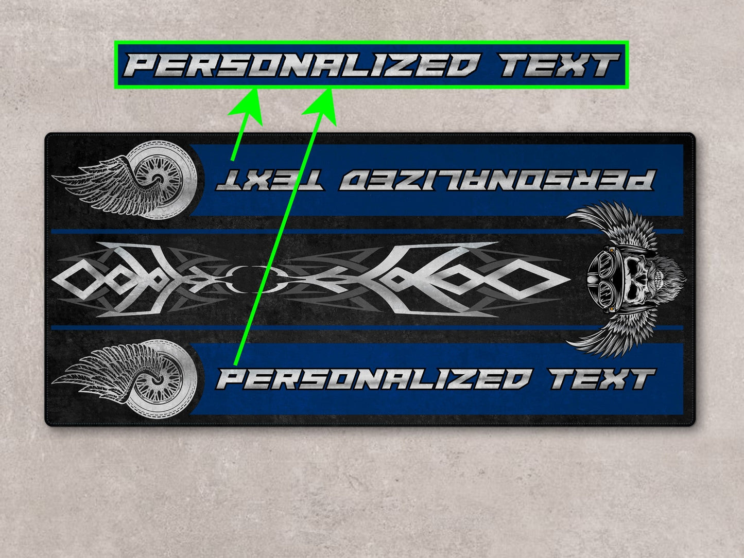 Motorcycle Mat For Cruiser Motorcycle "The Lord of Cool" - MM7308