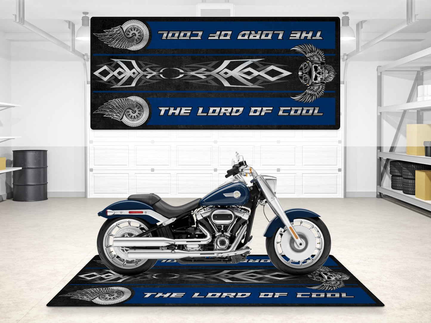 Motorcycle Mat For Cruiser Motorcycle "The Lord of Cool" - MM7308