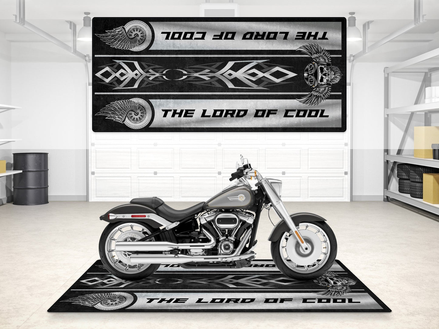 Motorcycle Mat For Cruiser Motorcycle "The Lord of Cool" - MM7308