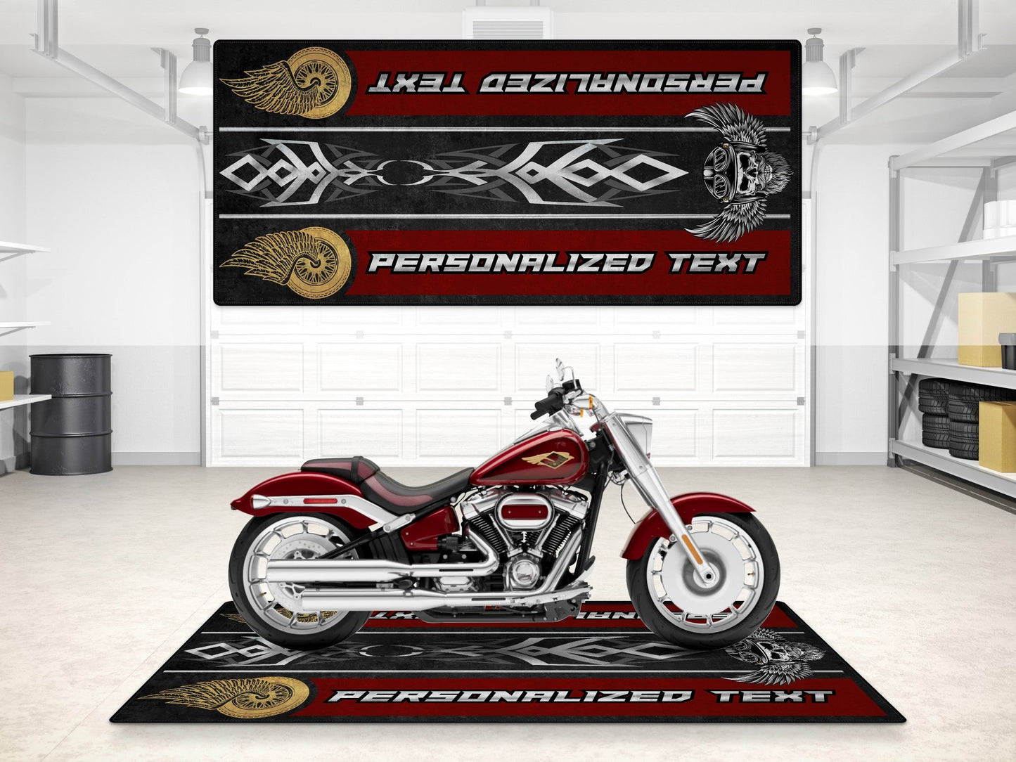 Motorcycle Mat For Cruiser Motorcycle "The Lord of Cool" - MM7308