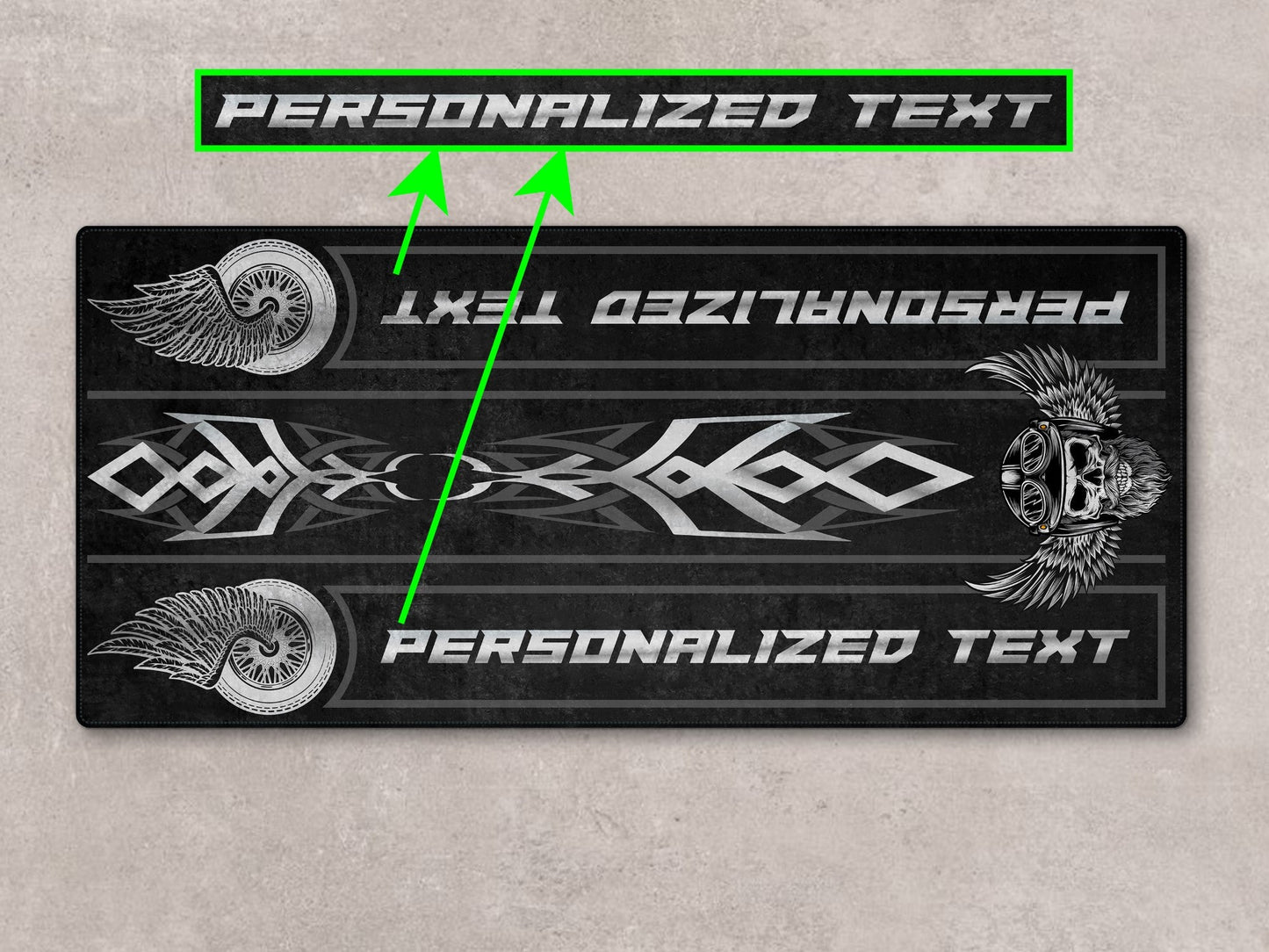 Motorcycle Mat For Cruiser Motorcycle "The Lord of Cool" - MM7308