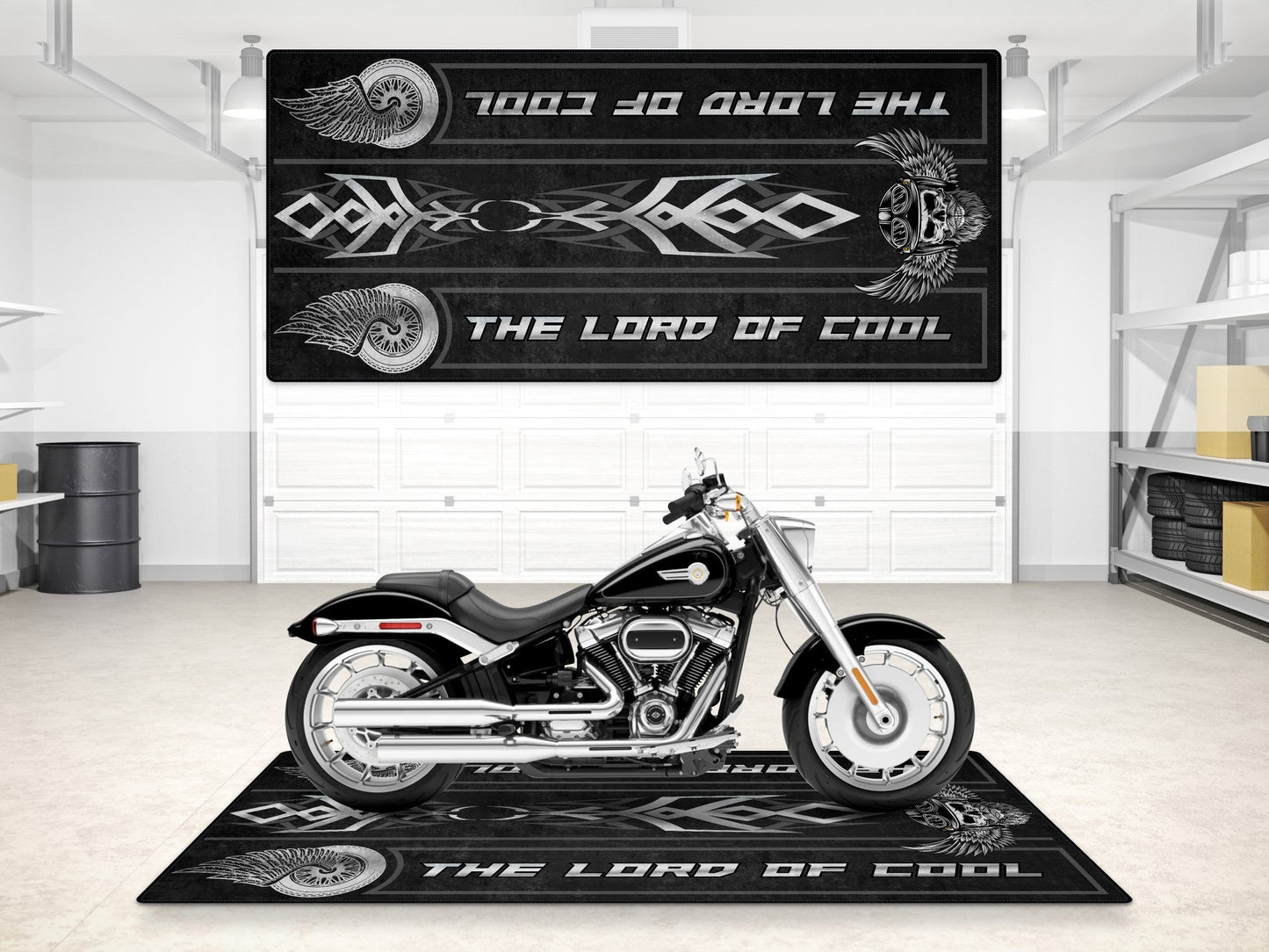 Motorcycle Mat For Cruiser Motorcycle "The Lord of Cool" - MM7308