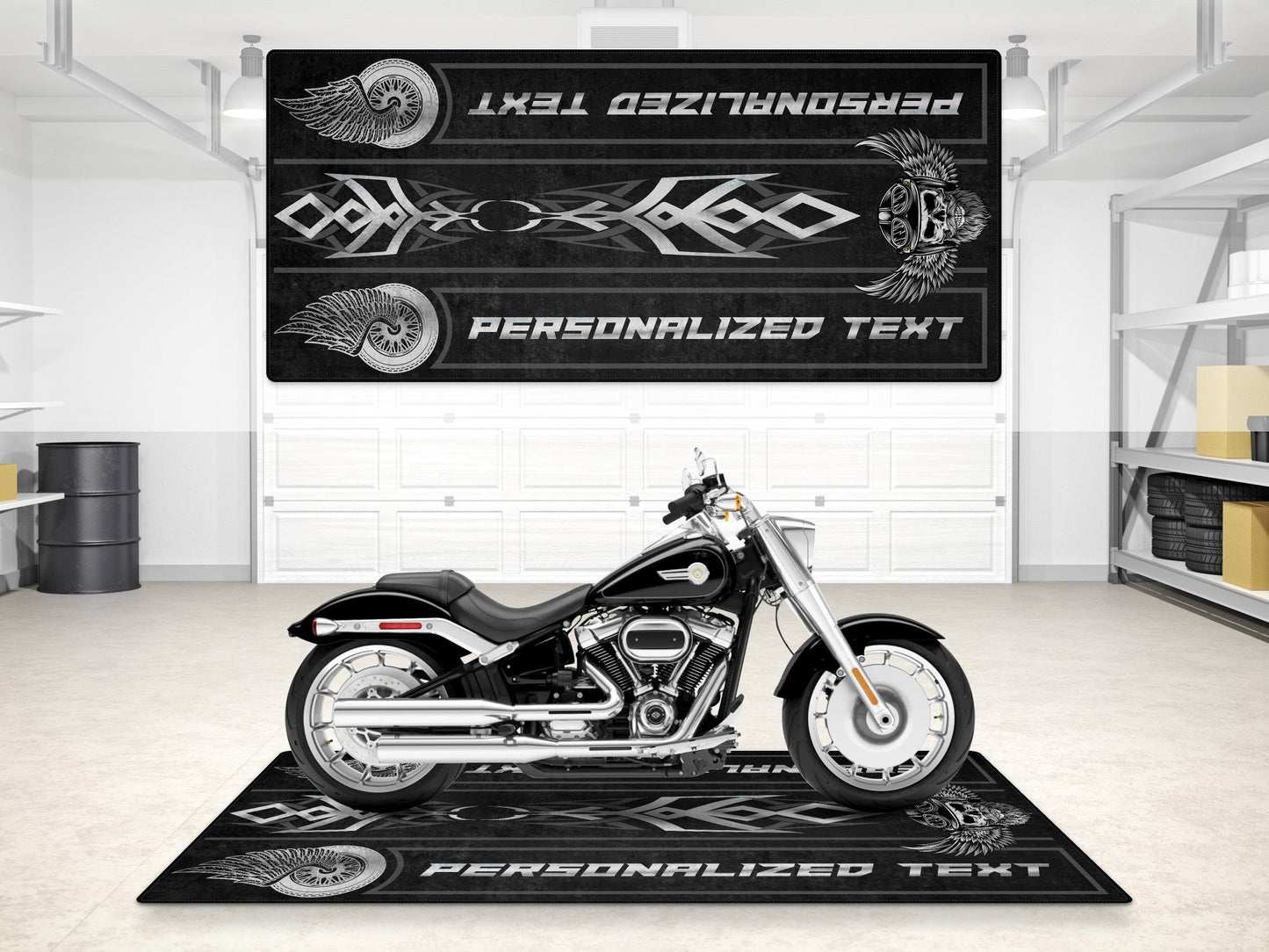 Motorcycle Mat For Cruiser Motorcycle "The Lord of Cool" - MM7308