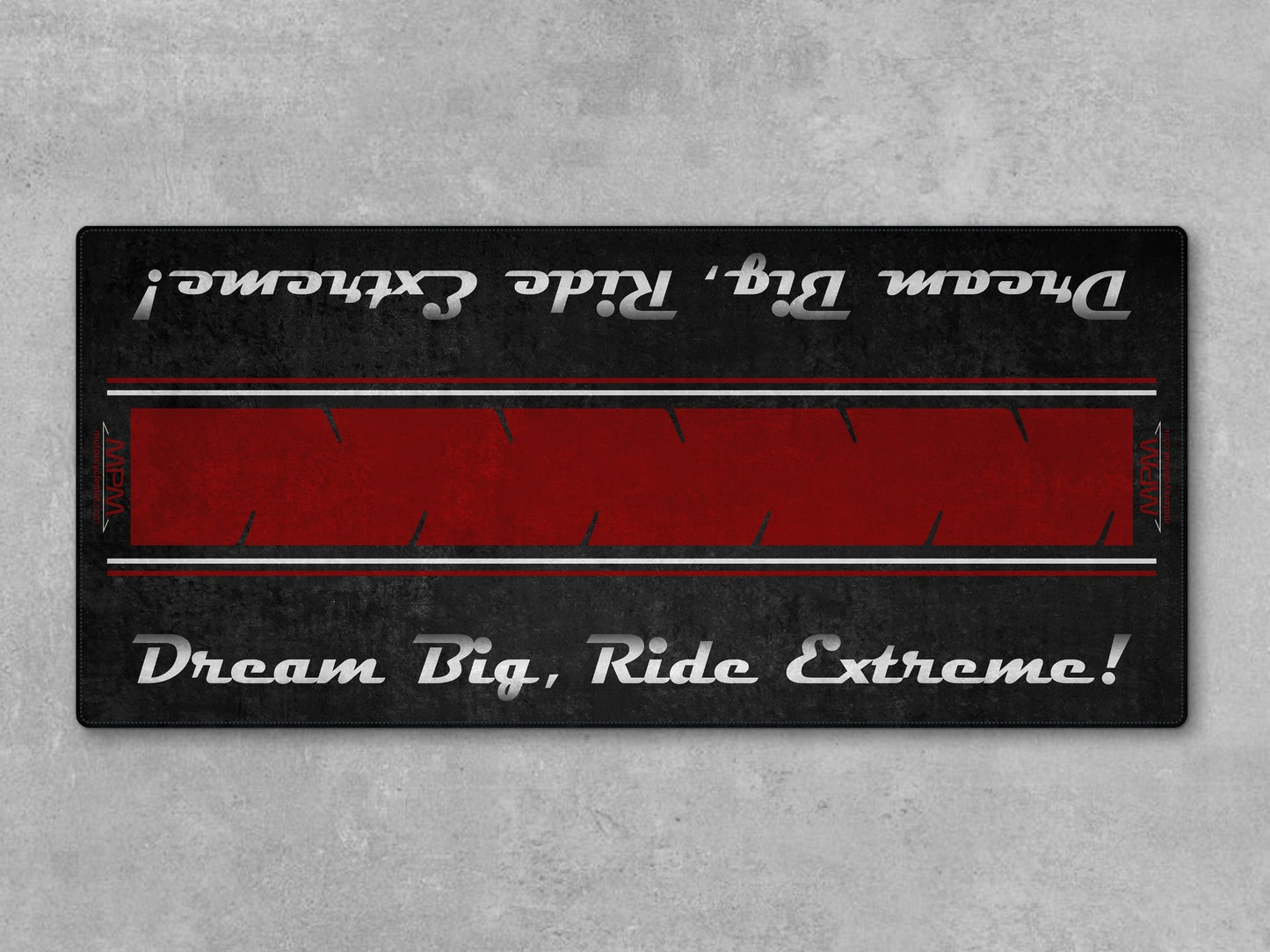 Motorcycle Mat For Cruiser Motorcycle "Dream Big, Ride Extreme" - MM7310