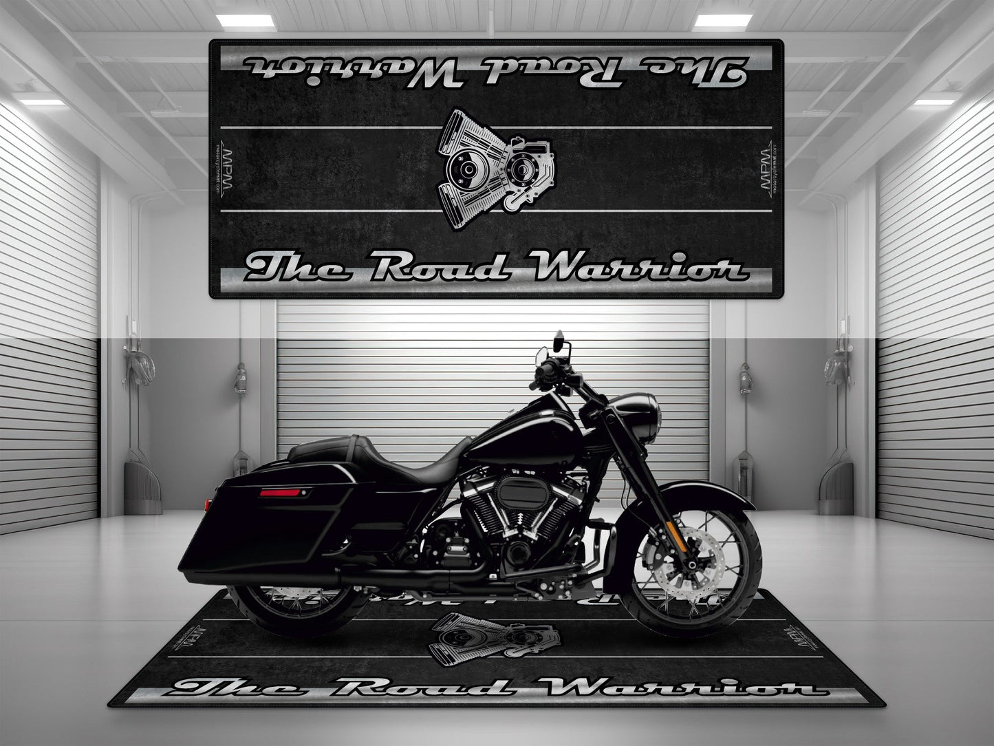 Motorcycle Mat for Touring Motorcycle "The Road Warrior" - MM7344