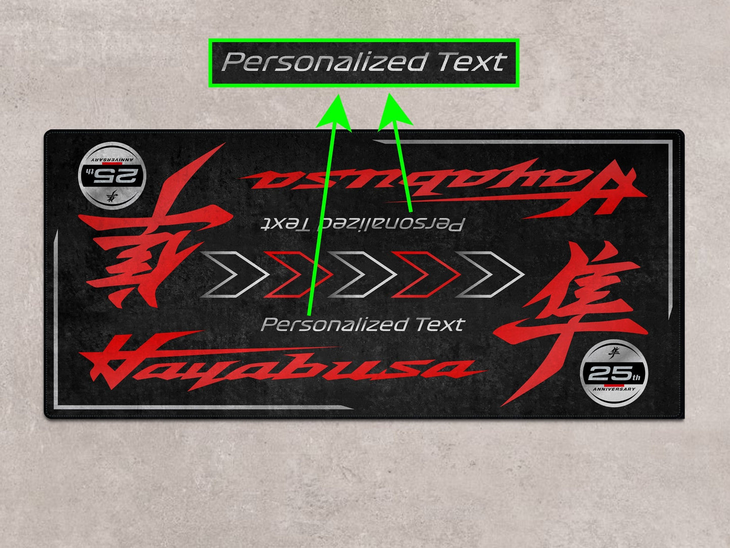Designed Pit Mat for Suzuki Hayabusa 25th Anniversary Edition Motorcycle - MM7352
