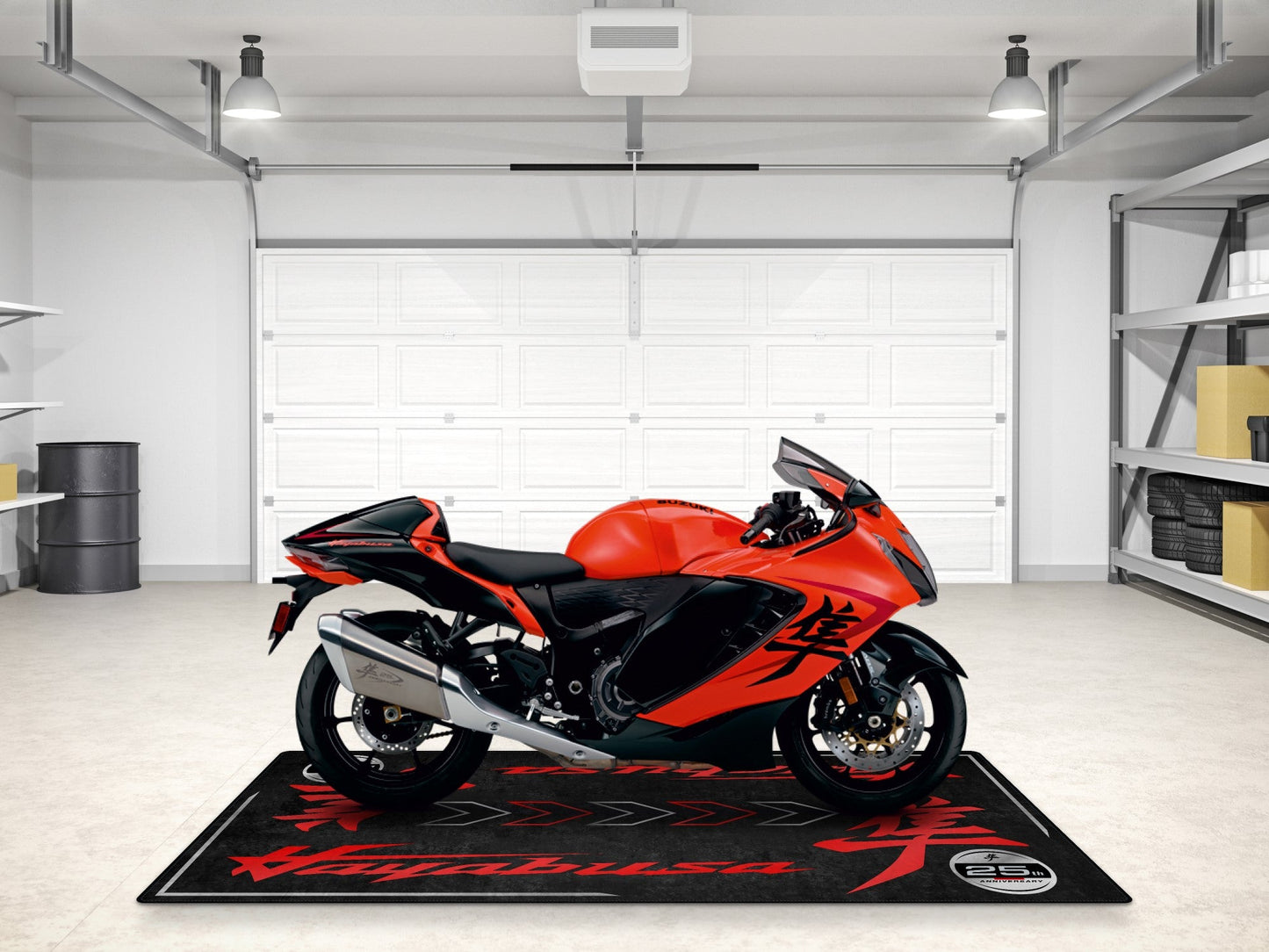 Designed Pit Mat for Suzuki Hayabusa 25th Anniversary Edition Motorcycle - MM7352