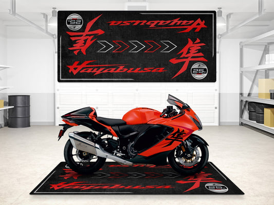 Designed Pit Mat for Suzuki Hayabusa 25th Anniversary Edition Motorcycle - MM7352