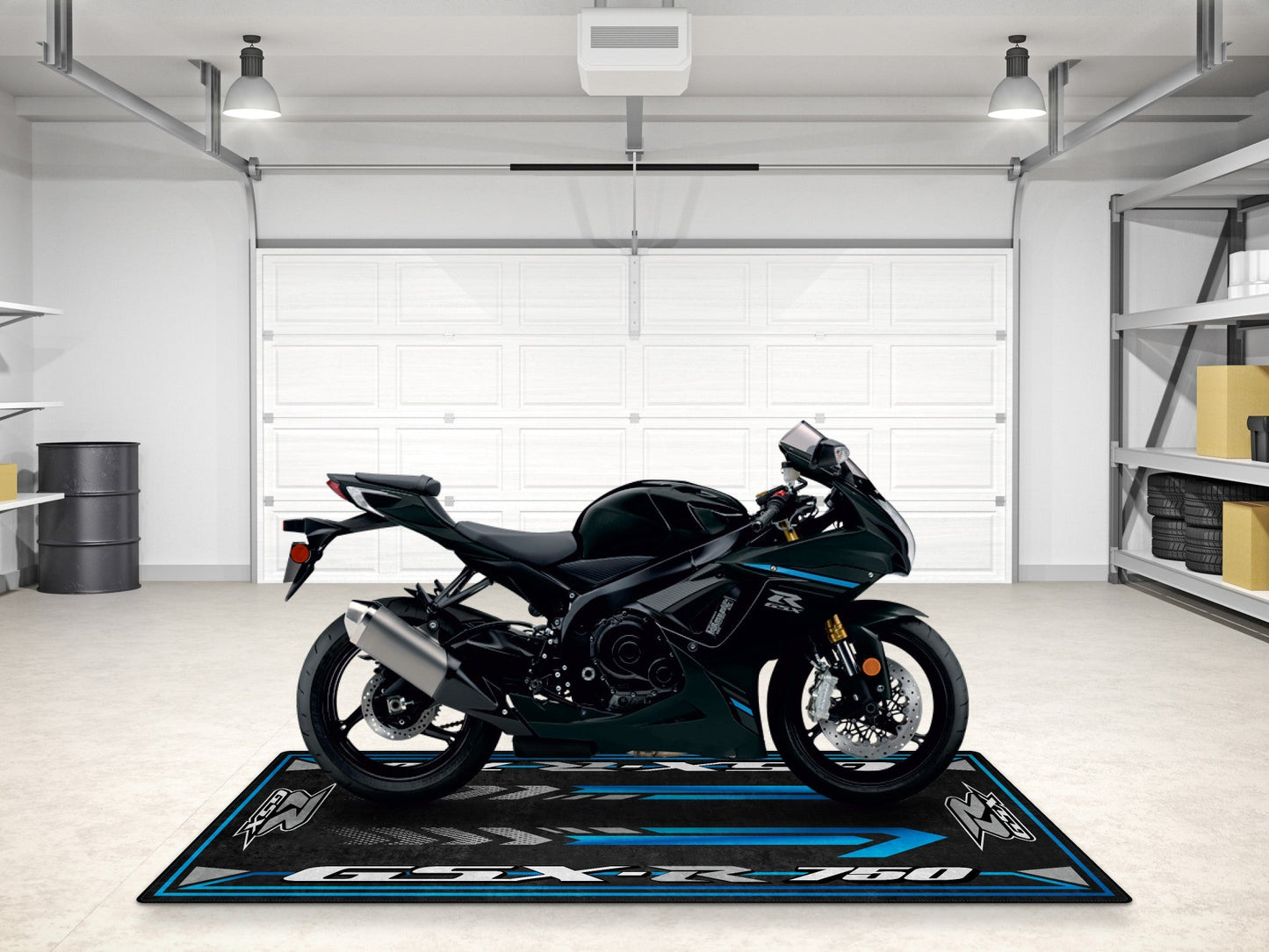 Designed Pit Mat for Suzuki GSX-R750 Motorcycle - MM7356