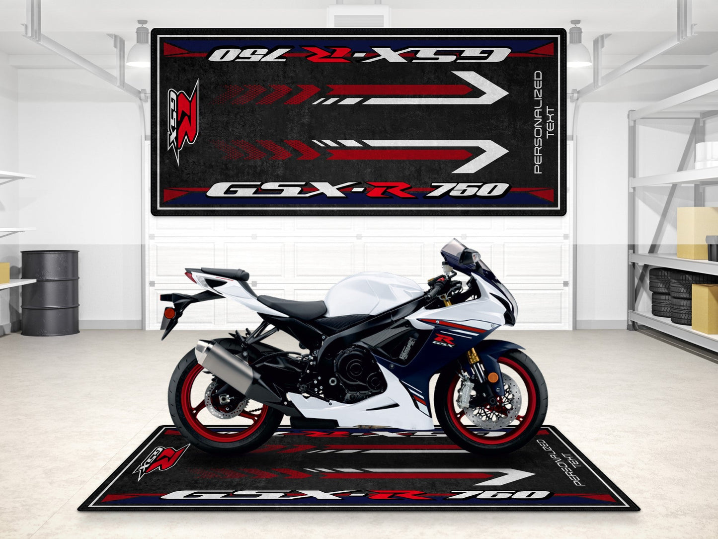 Designed Pit Mat for Suzuki GSX-R750 Motorcycle - MM7356