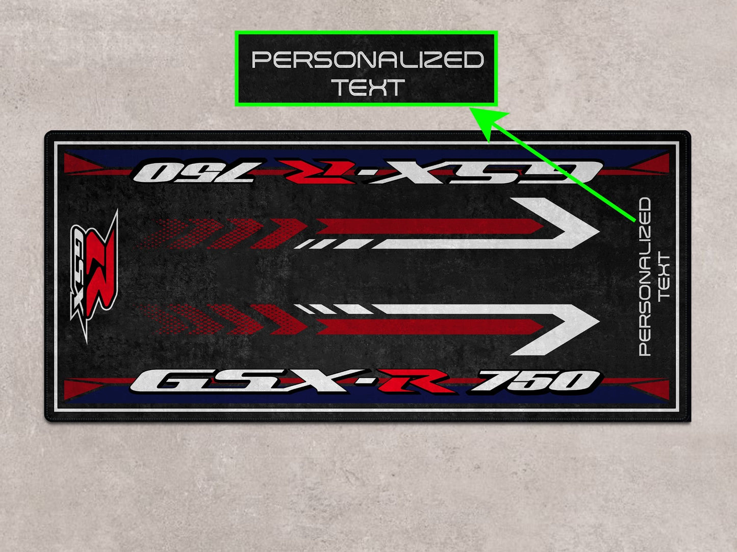 Designed Pit Mat for Suzuki GSX-R750 Motorcycle - MM7356