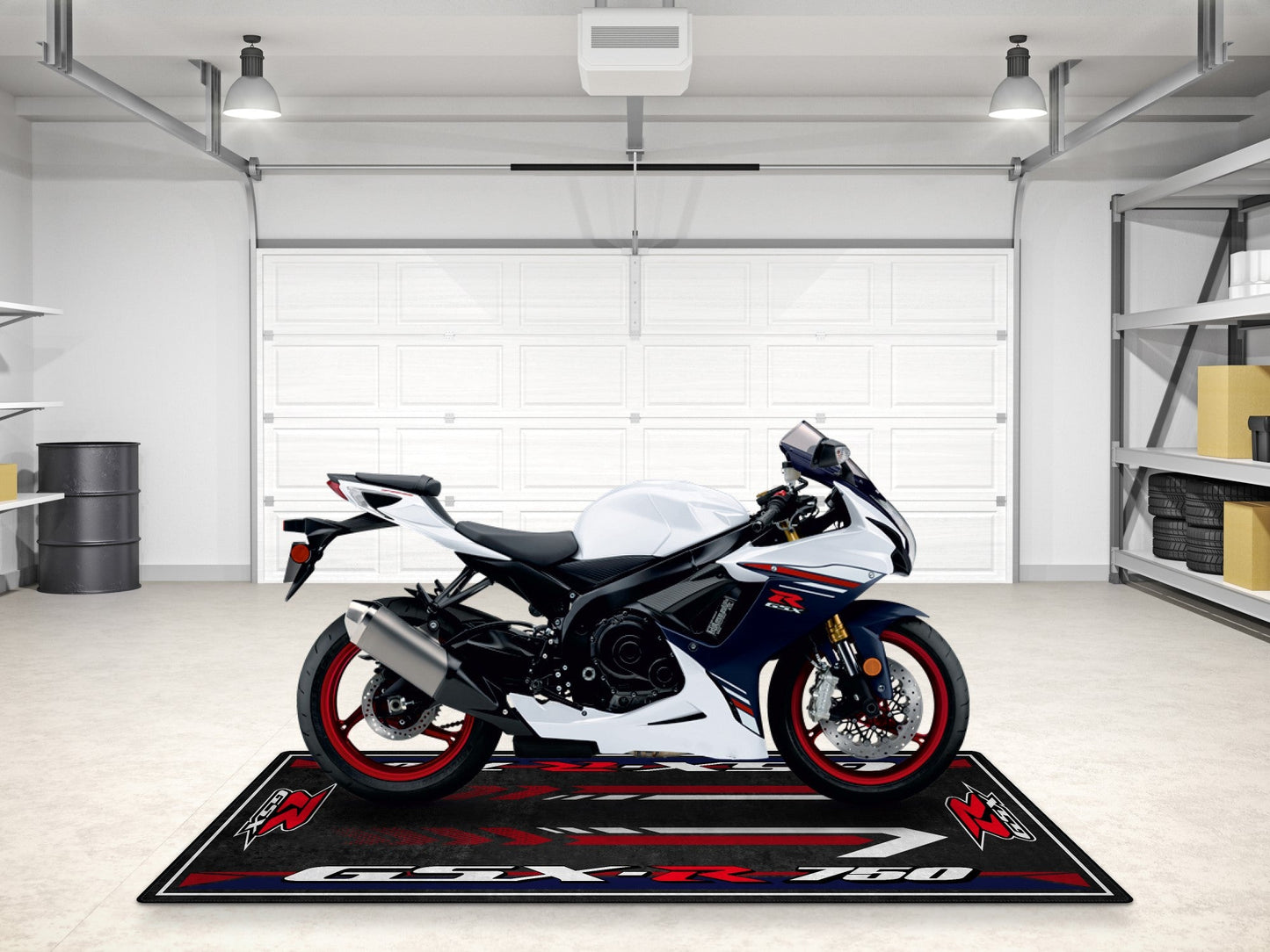 Designed Pit Mat for Suzuki GSX-R750 Motorcycle - MM7356