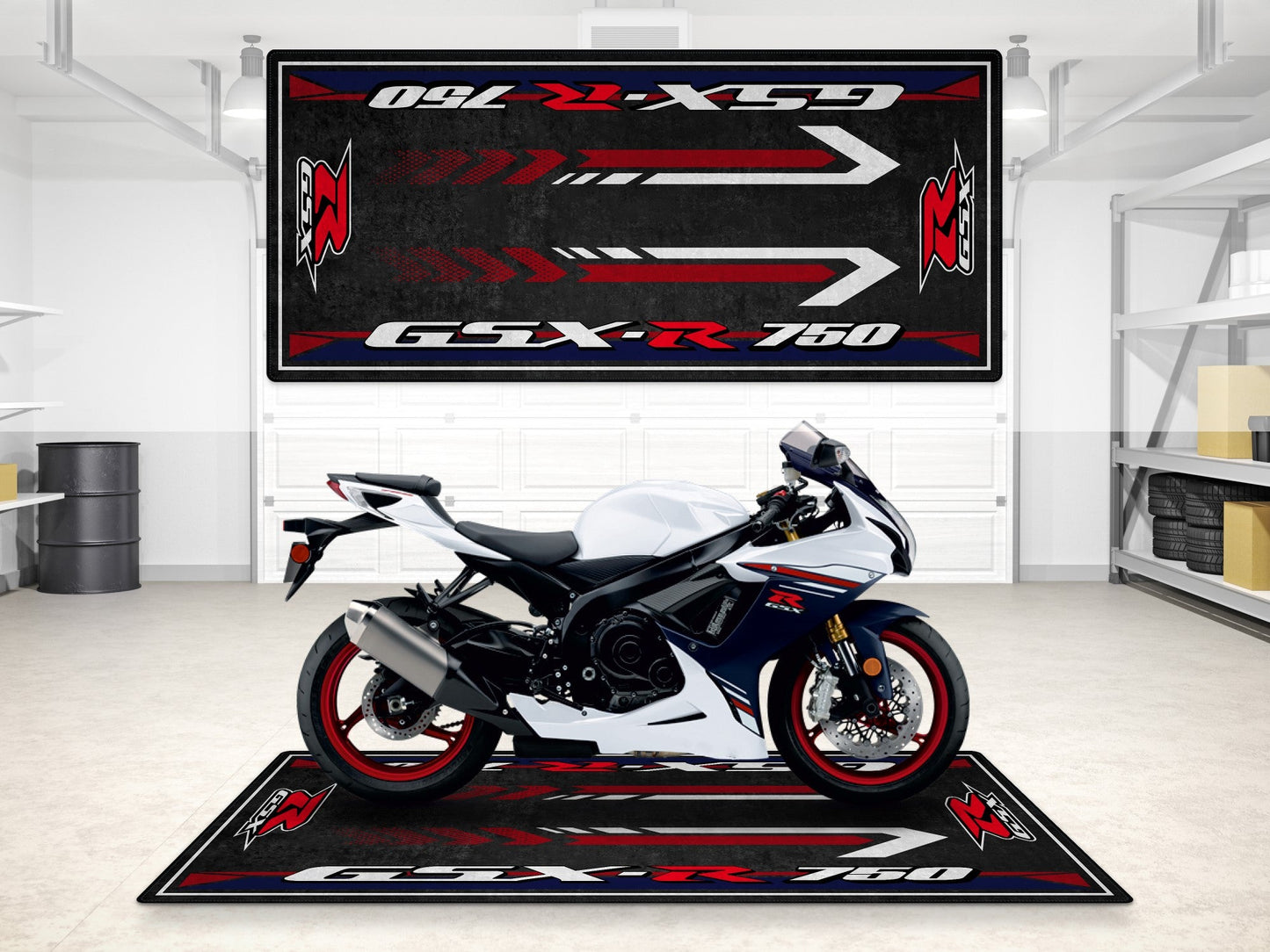 Designed Pit Mat for Suzuki GSX-R750 Motorcycle - MM7356