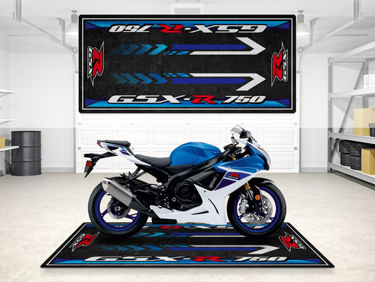 Designed Pit Mat for Suzuki GSX-R750 Motorcycle - MM7356