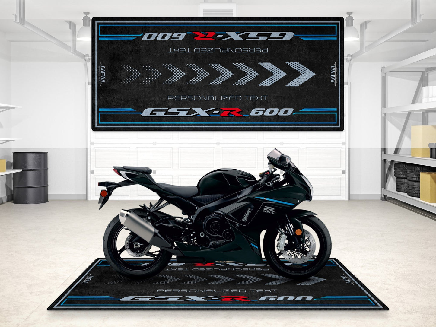 Designed Pit Mat for Suzuki GSX-R600 Motorcycle - MM7358