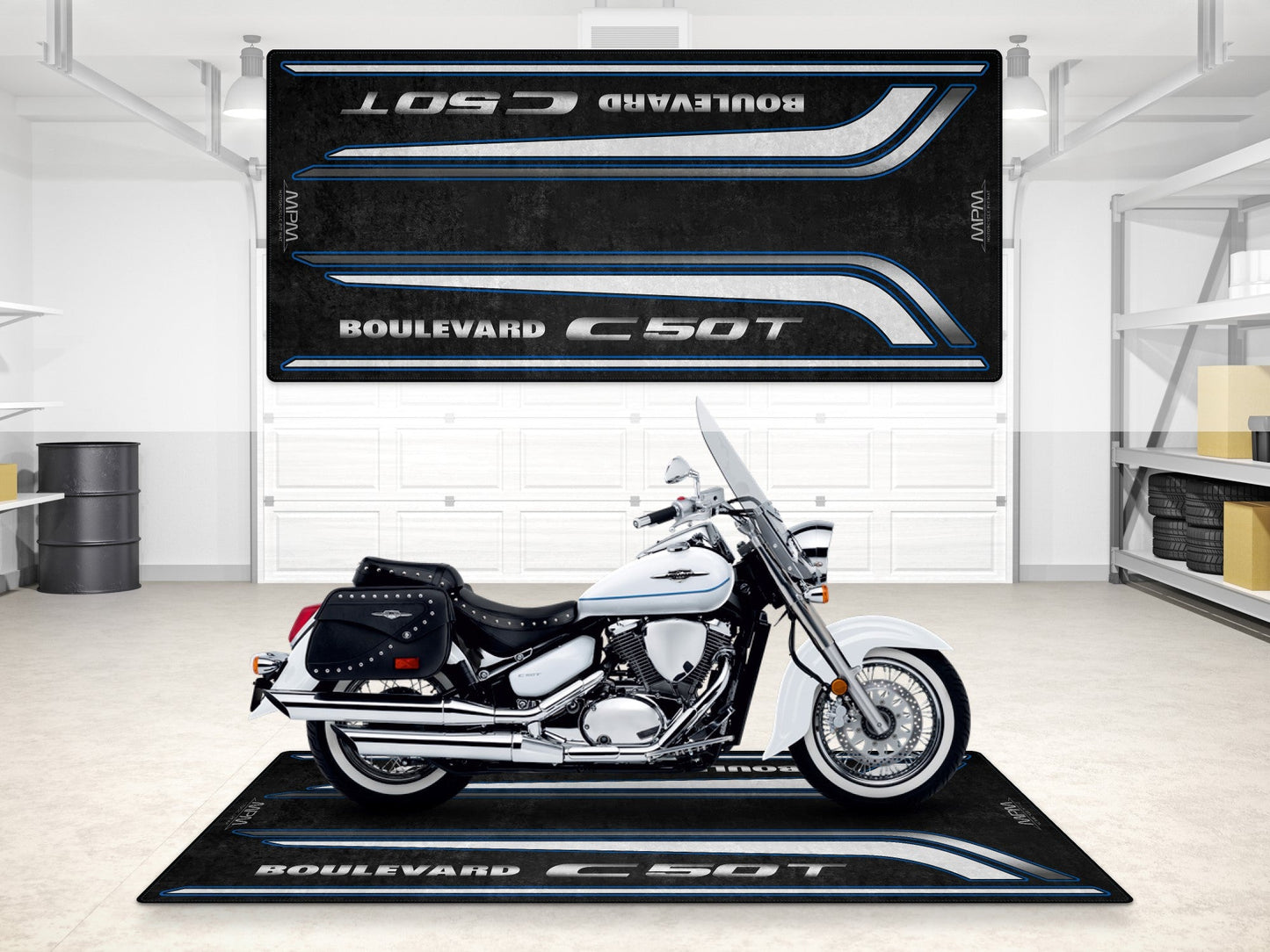 Designed Pit Mat for Suzuki C50T Motorcycle - MM7368