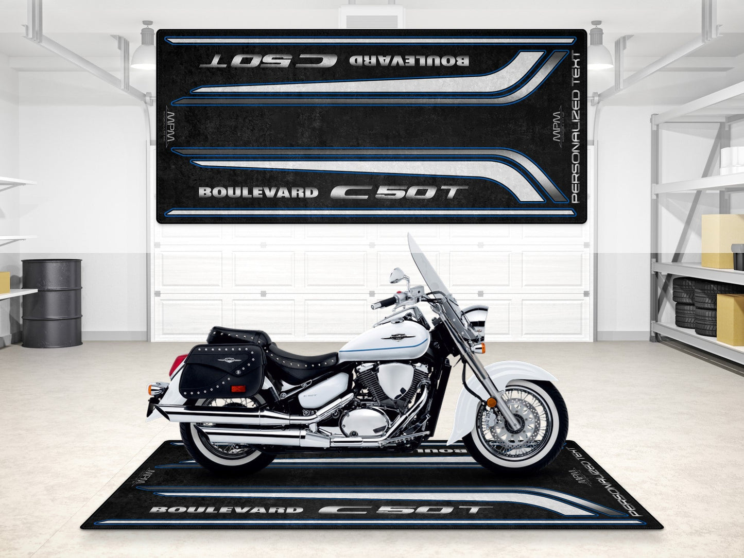 Designed Pit Mat for Suzuki C50T Motorcycle - MM7368