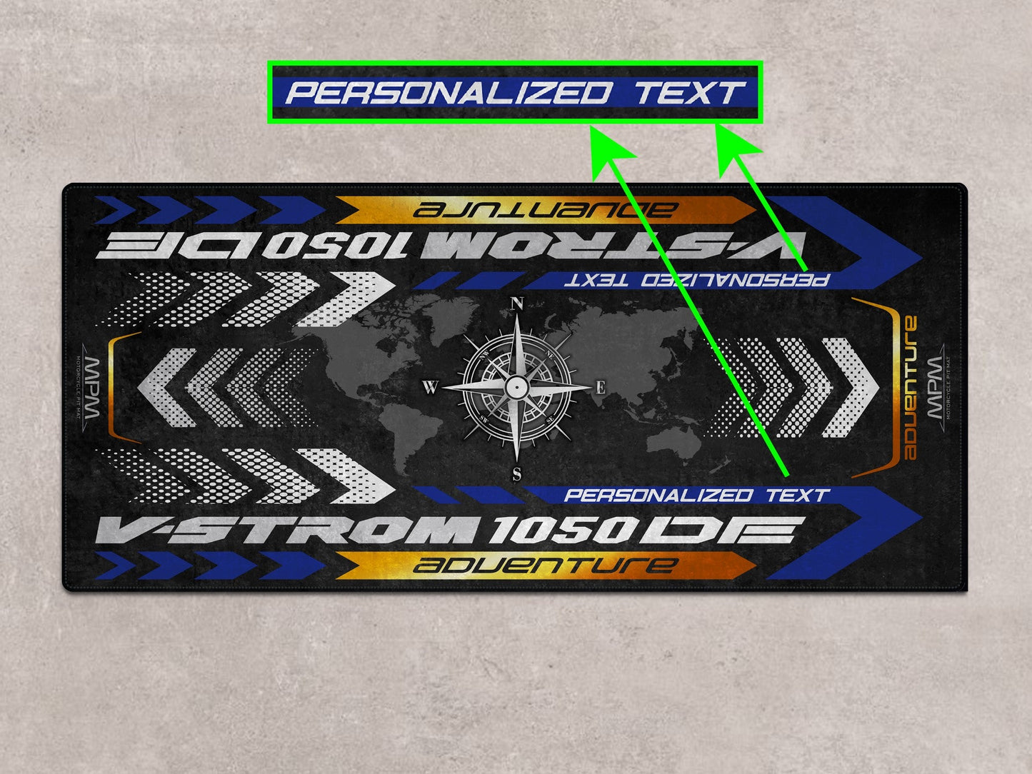 Designed Pit Mat for Suzuki V-STROM 1050DE Adventure Motorcycle - MM7369
