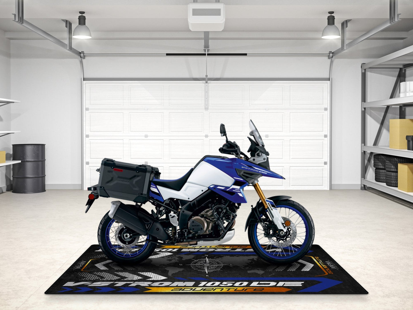 Designed Pit Mat for Suzuki V-STROM 1050DE Adventure Motorcycle - MM7369