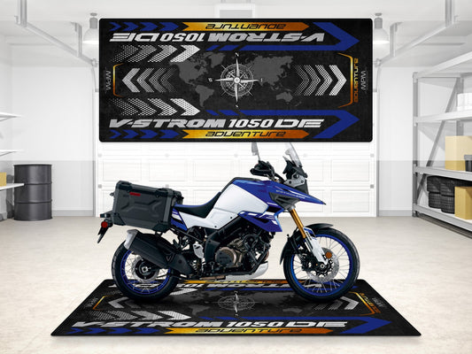 Designed Pit Mat for Suzuki V-STROM 1050DE Adventure Motorcycle - MM7369