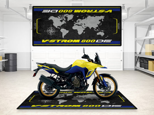 Designed Pit Mat for Suzuki V-STROM 800DE Motorcycle - MM7373