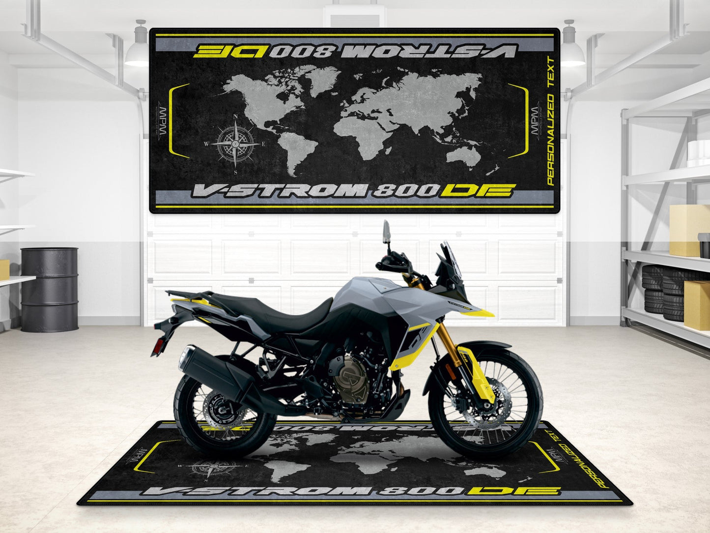 Designed Pit Mat for Suzuki V-STROM 800DE Motorcycle - MM7373