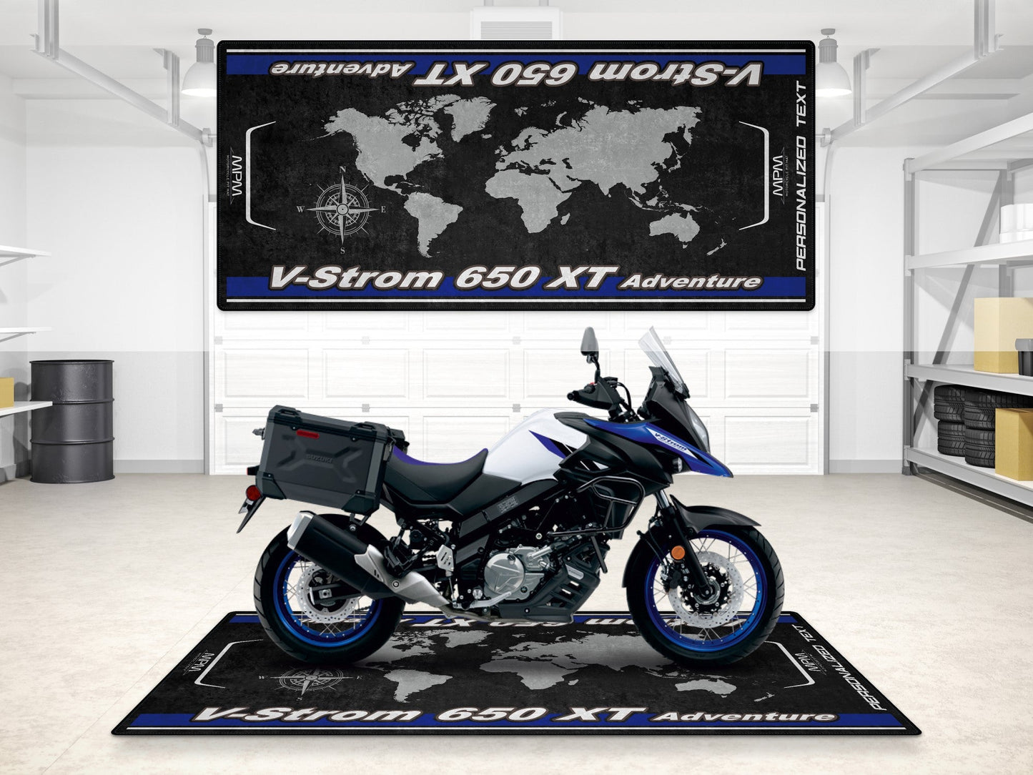 Designed Pit Mat for Suzuki V-STROM 650XT Adventure Motorcycle - MM7378