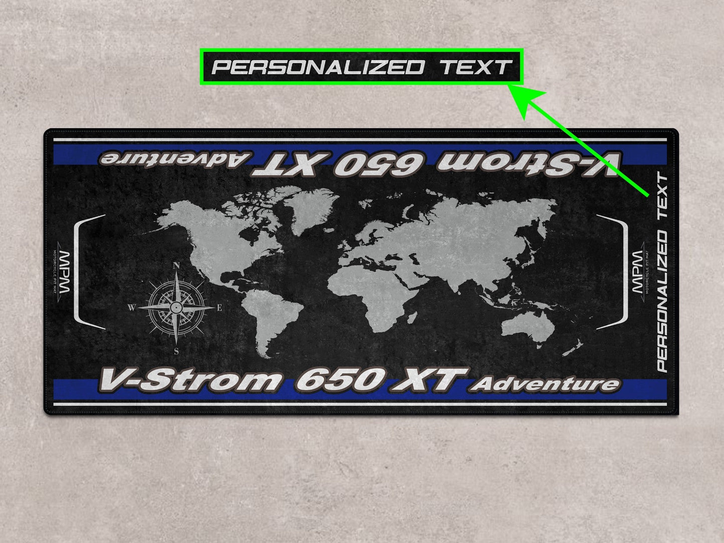 Designed Pit Mat for Suzuki V-STROM 650XT Adventure Motorcycle - MM7378