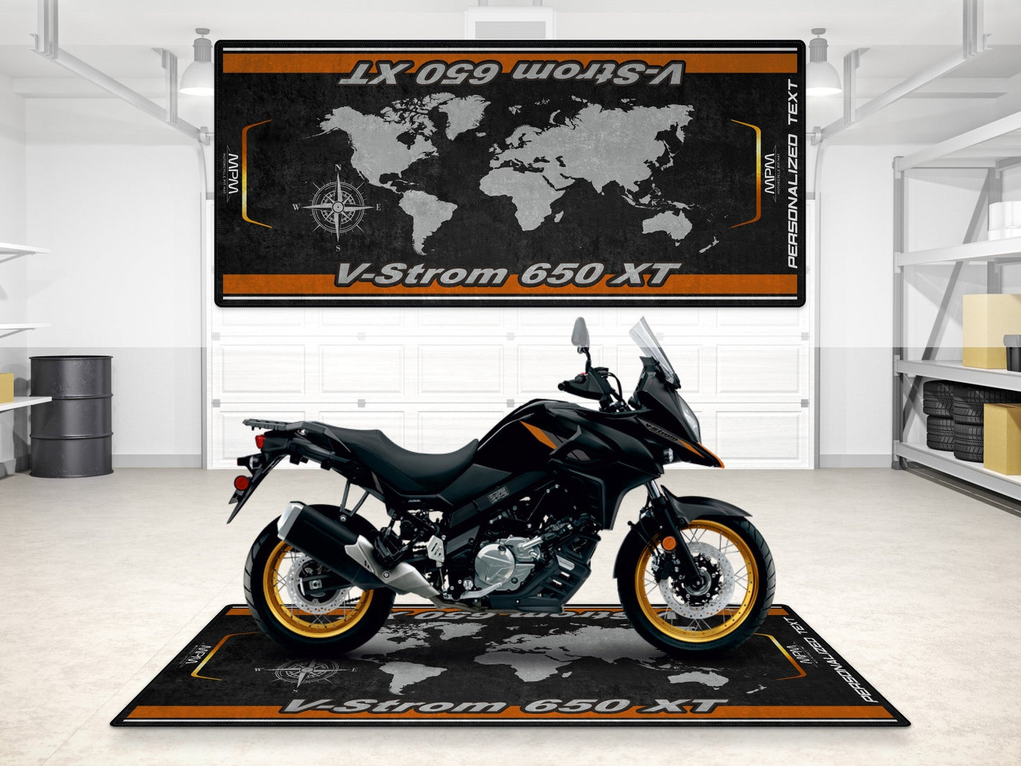 Designed Pit Mat for Suzuki V-STROM 650XT Motorcycle - MM7379