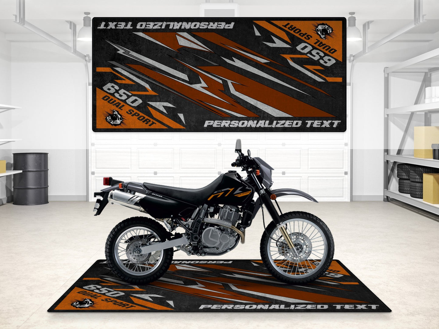 Designed Pit Mat for Suzuki DR650S Motorcycle - MM7381