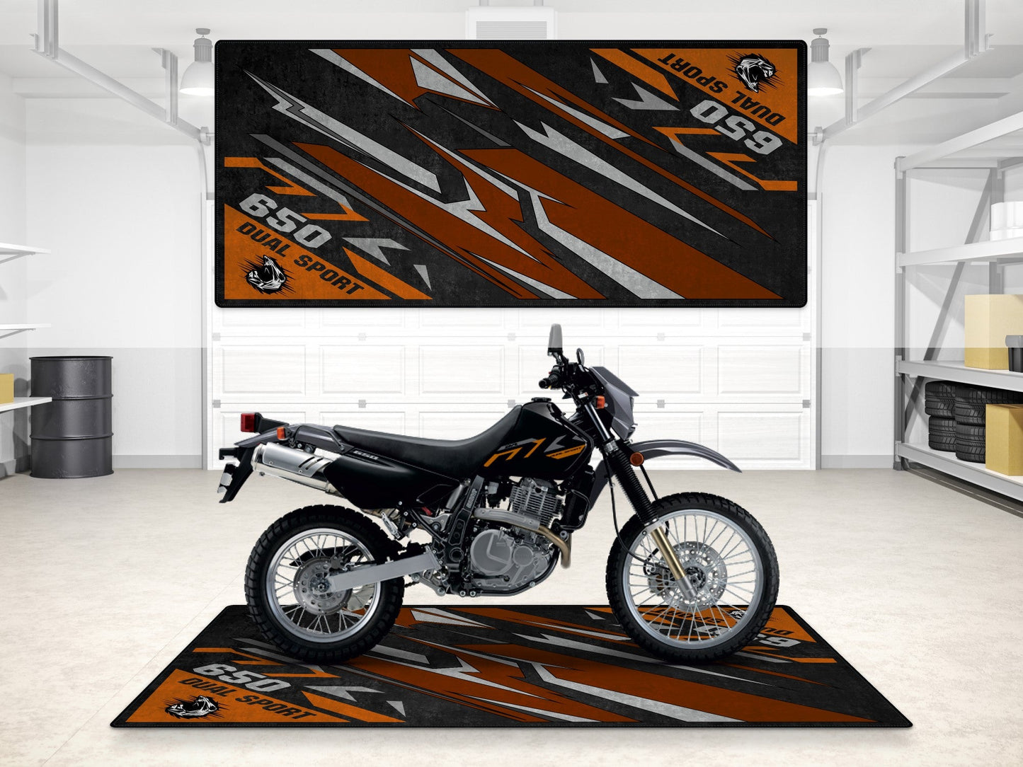 Designed Pit Mat for Suzuki DR650S Motorcycle - MM7381