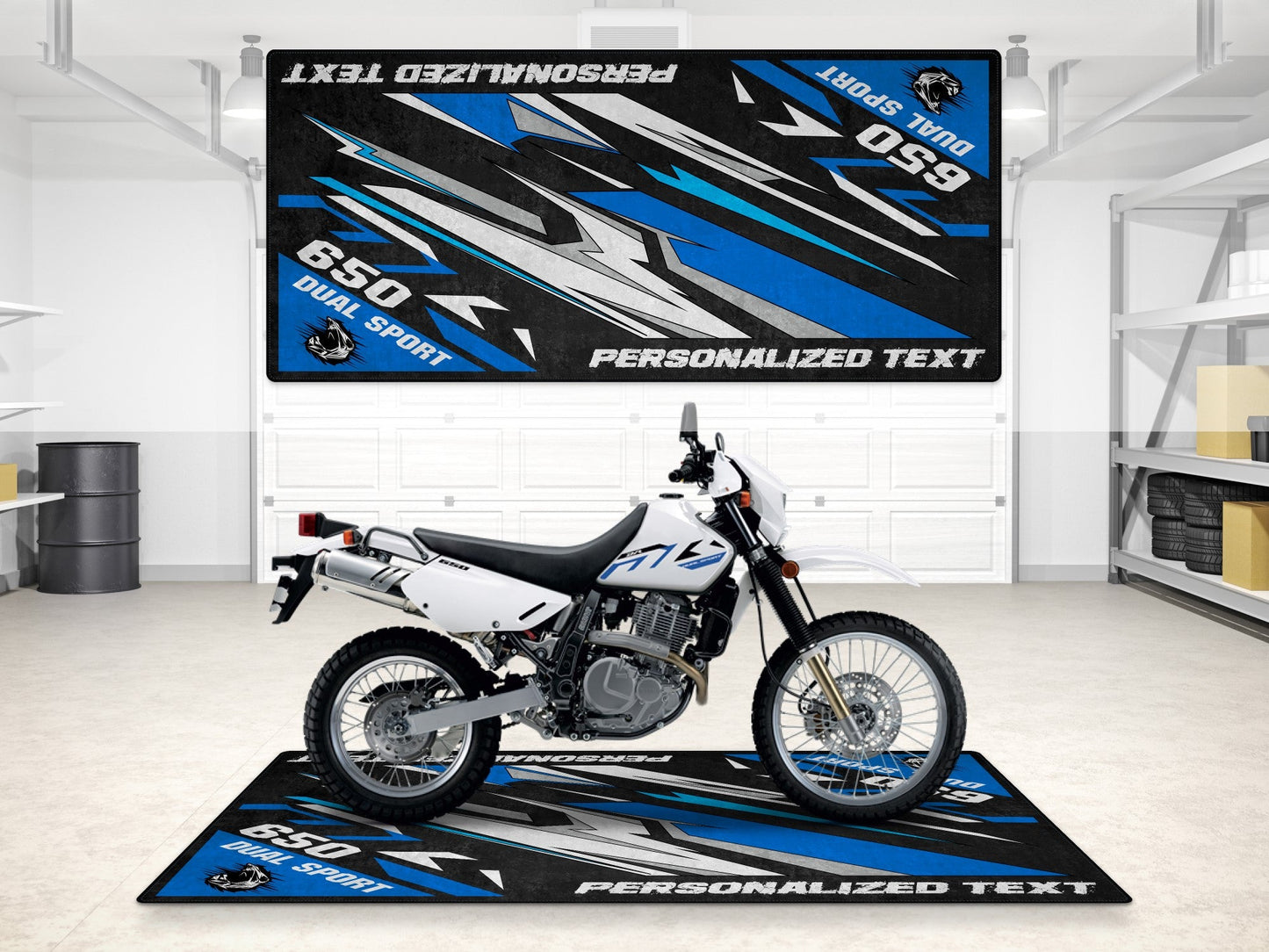 Designed Pit Mat for Suzuki DR650S Motorcycle - MM7381