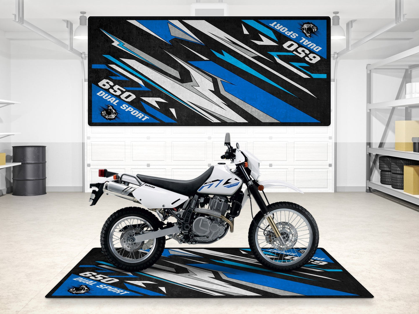 Designed Pit Mat for Suzuki DR650S Motorcycle - MM7381