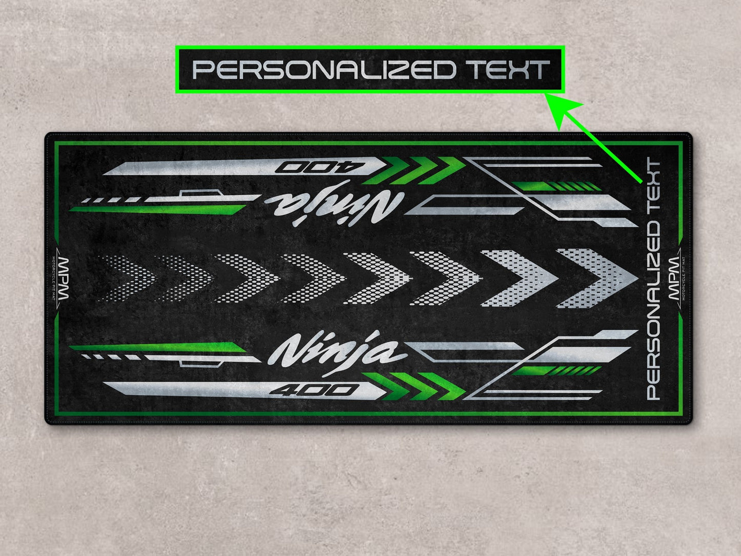 Designed Pit Mat for Kawasaki Ninja 400 Motorcycle - MM7386