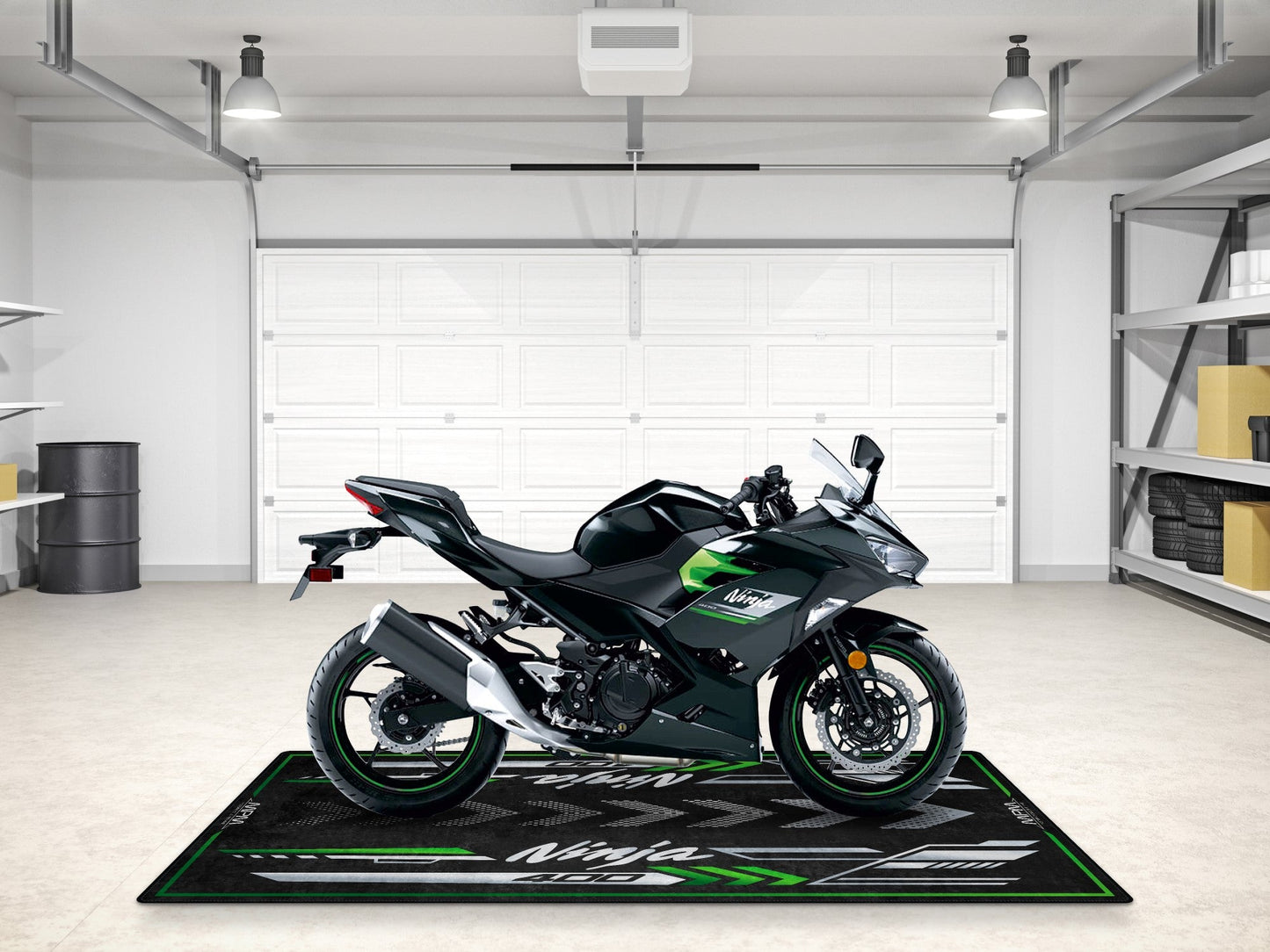 Designed Pit Mat for Kawasaki Ninja 400 Motorcycle - MM7386