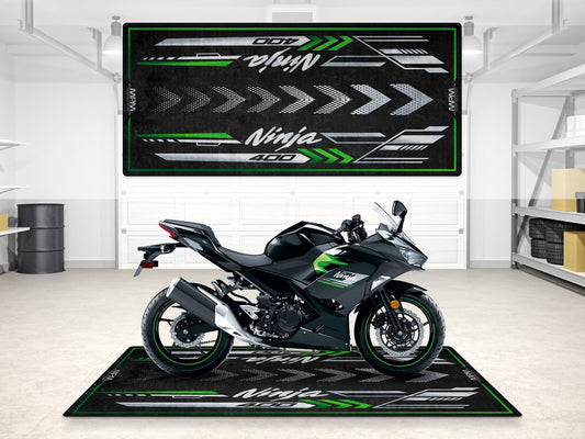 Designed Pit Mat for Kawasaki Ninja 400 Motorcycle - MM7386