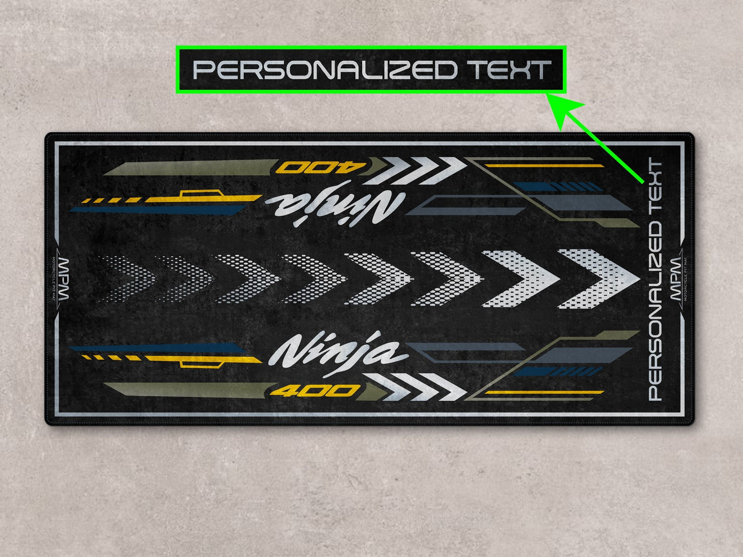 Designed Pit Mat for Kawasaki Ninja 400 Motorcycle - MM7386