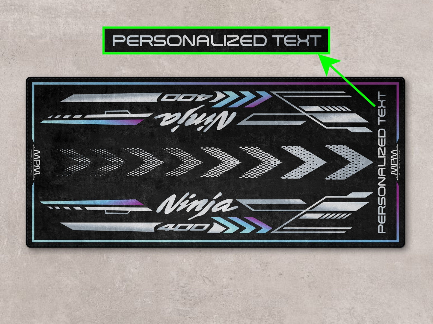 Designed Pit Mat for Kawasaki Ninja 400 Motorcycle - MM7386