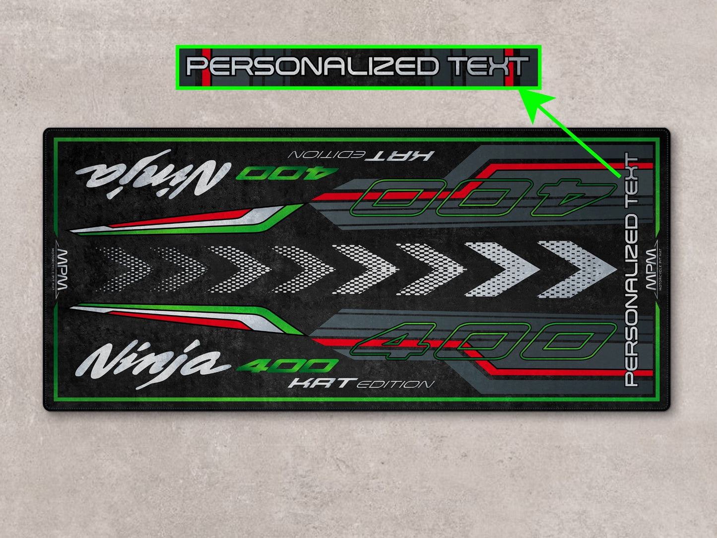 Designed Pit Mat for Kawasaki Ninja 400 KRT Edition Motorcycle - MM7387
