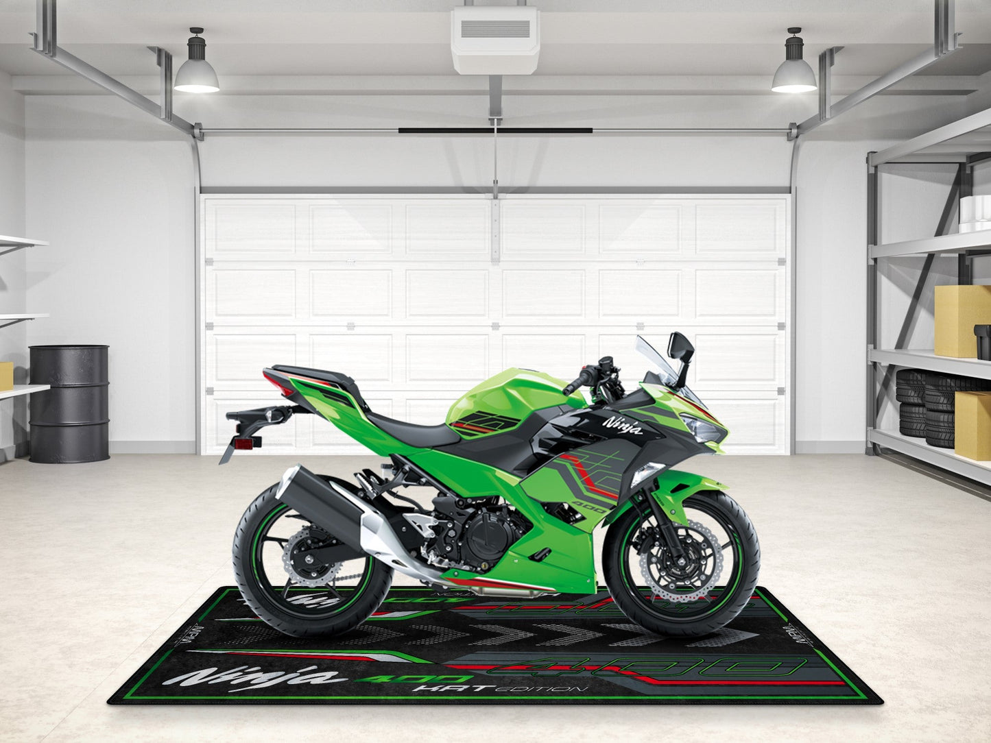 Designed Pit Mat for Kawasaki Ninja 400 KRT Edition Motorcycle - MM7387
