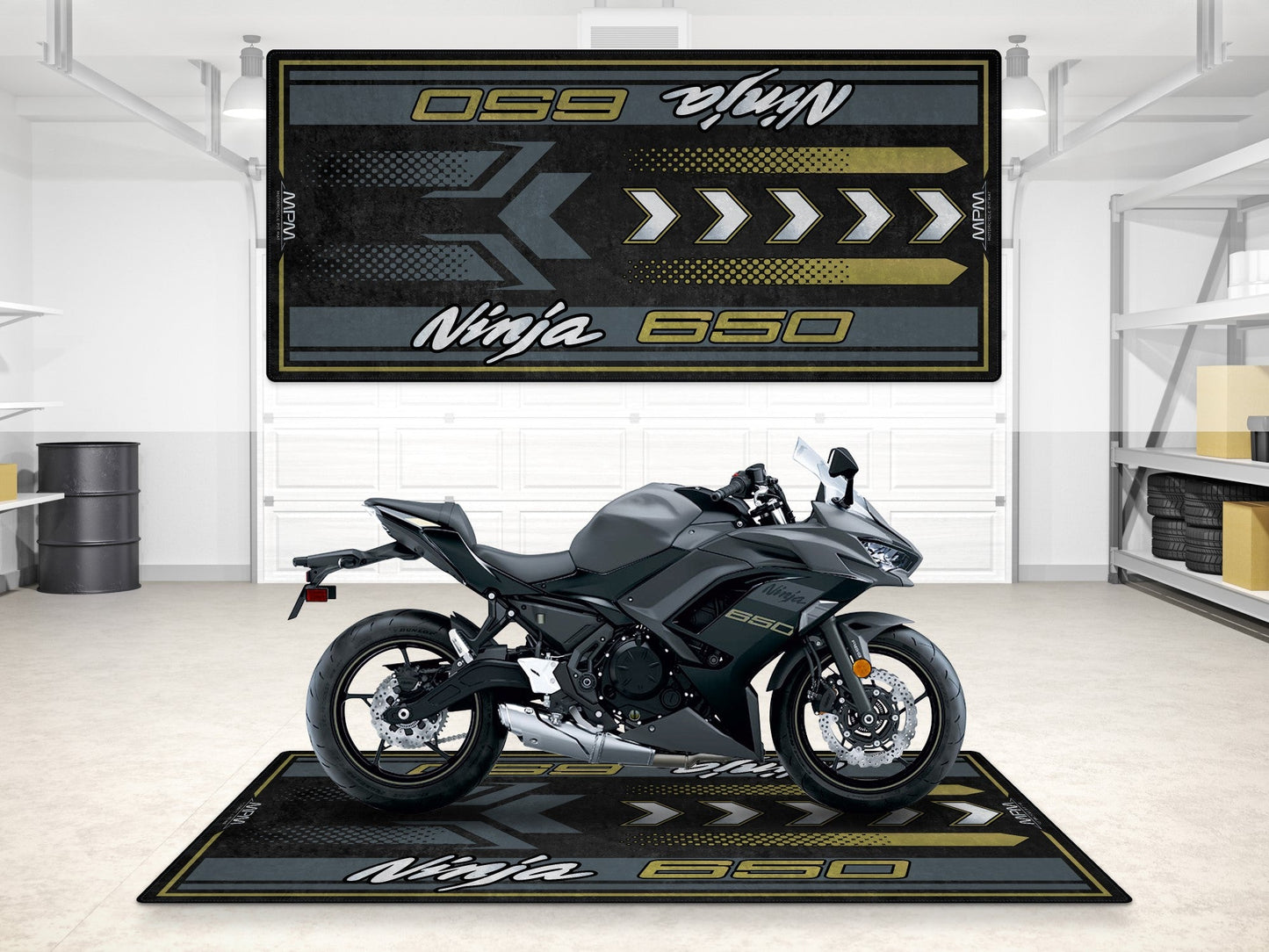 Designed Pit Mat for Kawasaki Ninja 650 Motorcycle - MM7388