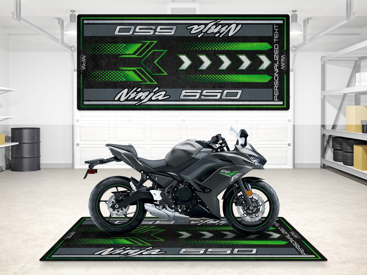 Designed Pit Mat for Kawasaki Ninja 650 Motorcycle - MM7388