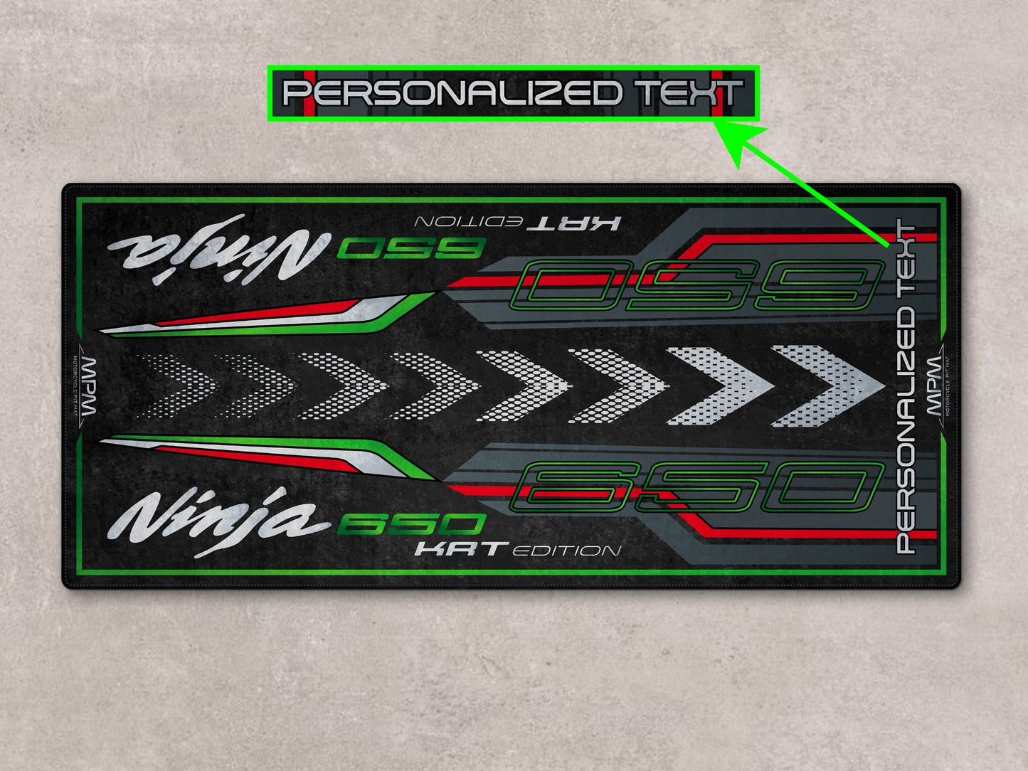 Designed Pit Mat for Kawasaki Ninja 650 KRT Edition Motorcycle - MM7389