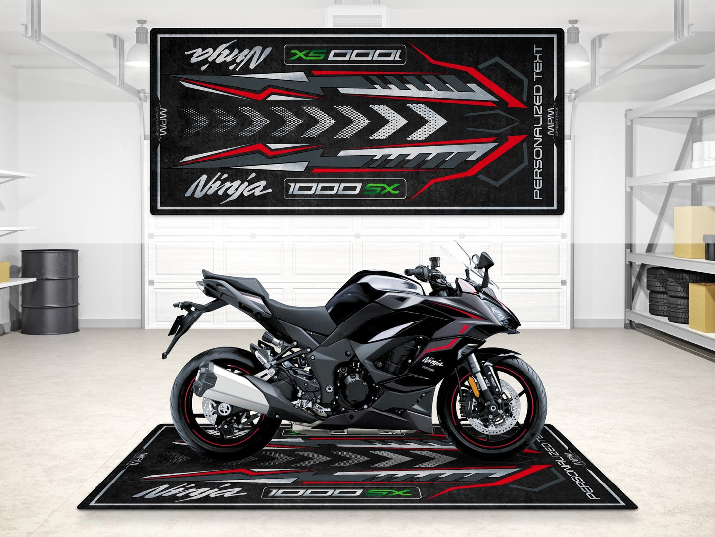 Designed Pit Mat for Kawasaki 1000SX Motorcycle - MM7390
