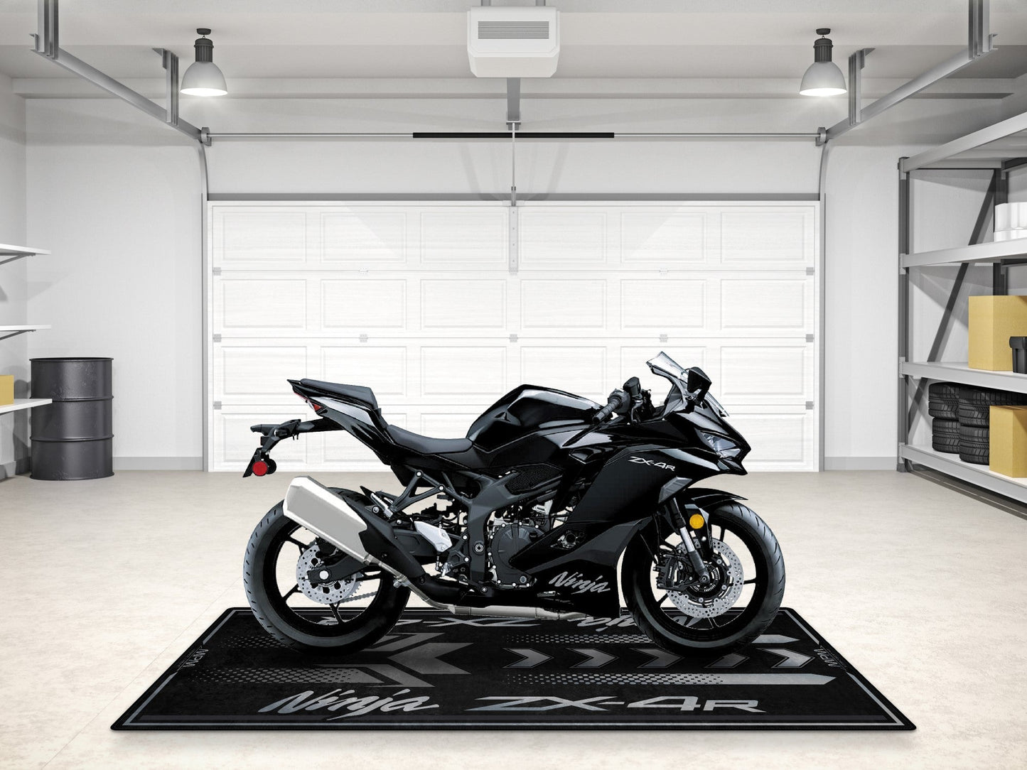 Designed Pit Mat for Kawasaki Ninja ZX-4R Motorcycle - MM7391