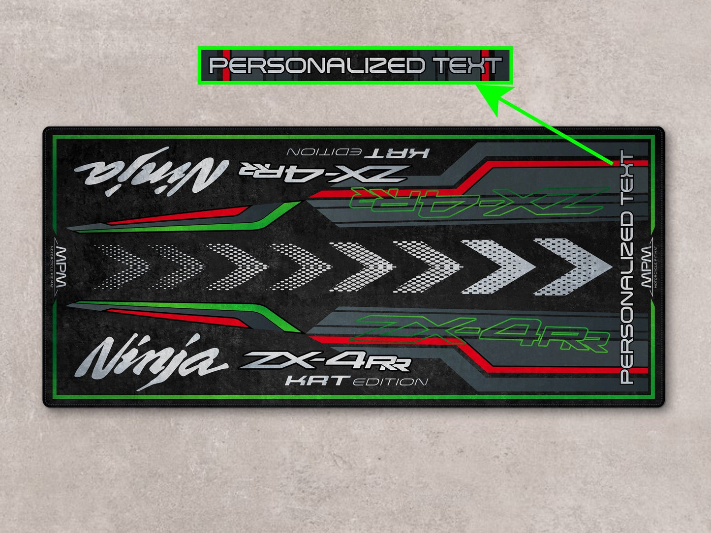 Designed Pit Mat for Kawasaki Ninja ZX-4RR KRT Edition Motorcycle - MM7393