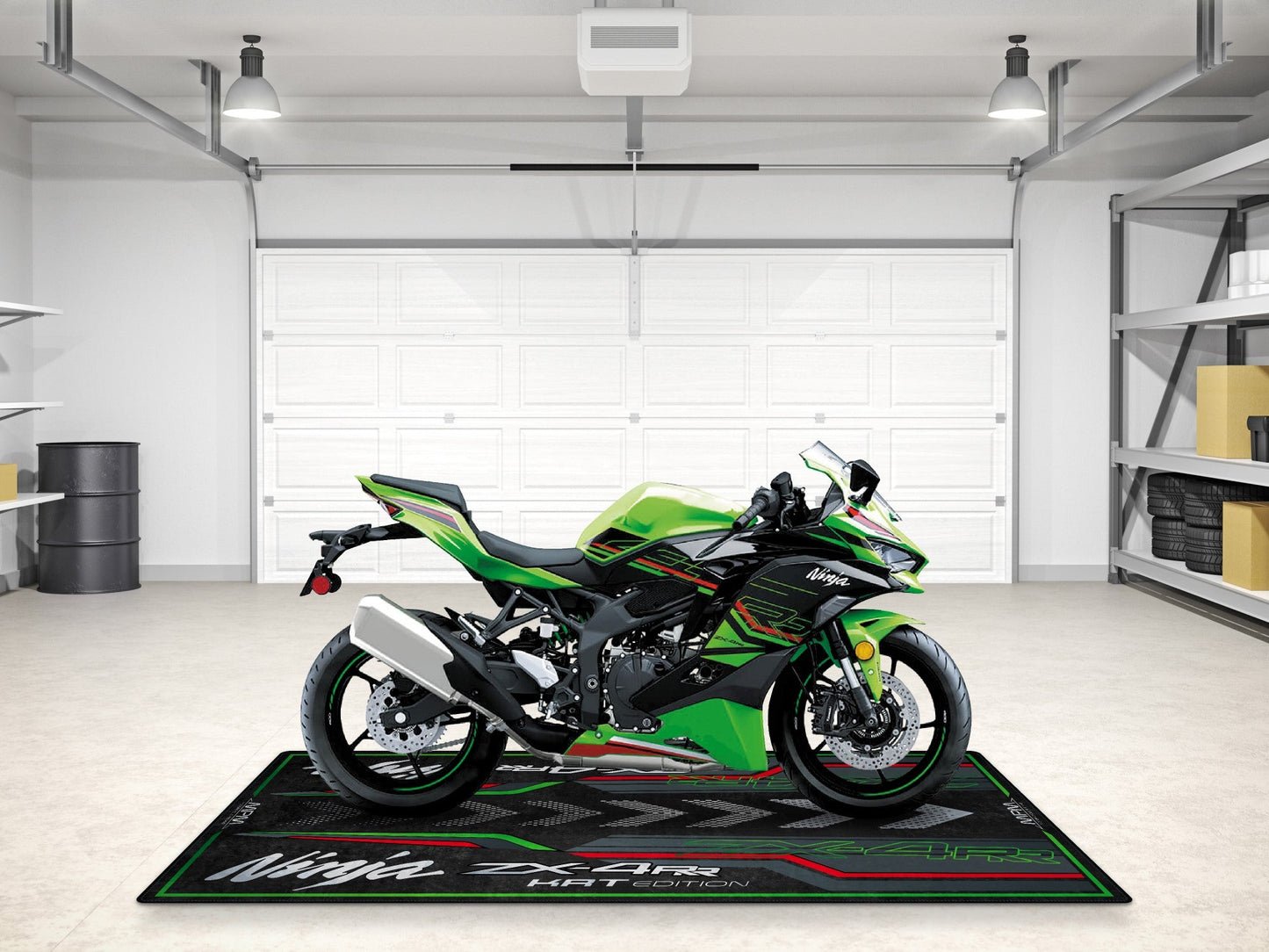 Designed Pit Mat for Kawasaki Ninja ZX-4RR KRT Edition Motorcycle - MM7393