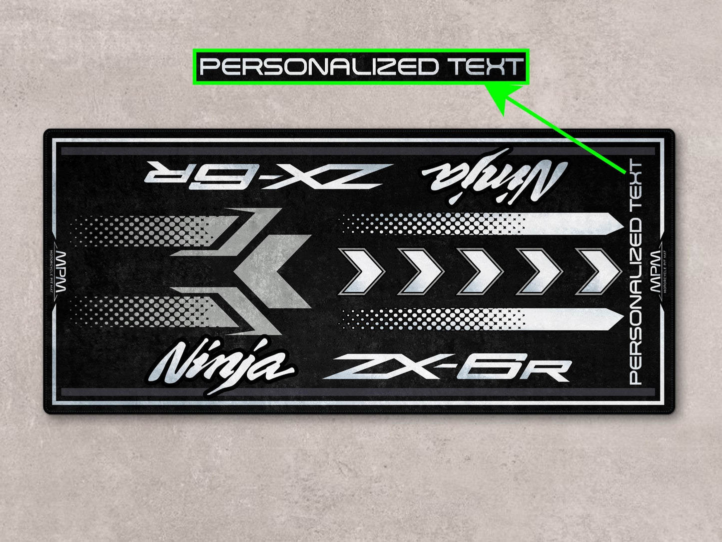 Designed Pit Mat for Kawasaki ZX-6R Motorcycle - MM7395